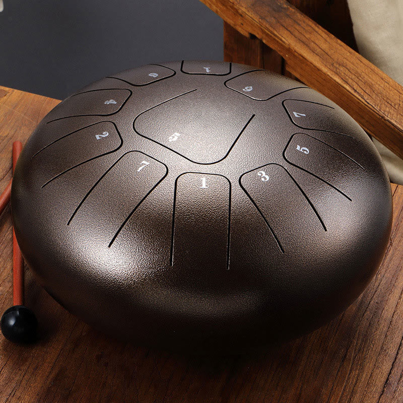 11-Note 8 Inch Steel Tongue Drum for Meditation & Mindfulness