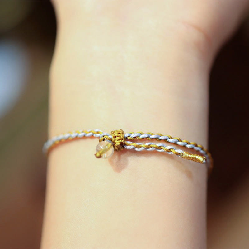 925 Sterling Silver Jade Fu Character Luck Bracelet