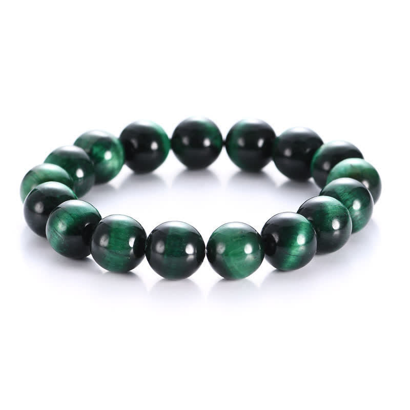 8mm Green Tiger Eye Strength Bracelet for Self-Love