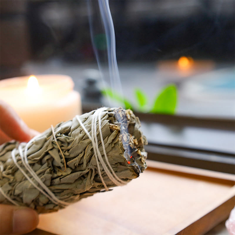 White Sage Smudge Stick for Home Cleansing & Meditation Rituals
