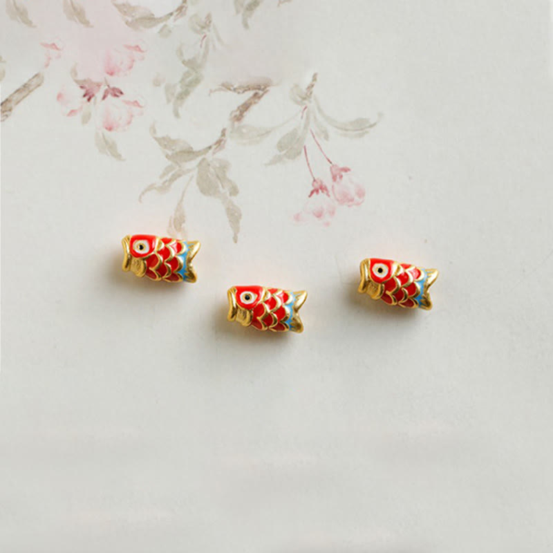 5mm Garnet Bracelet with 999 Gold Koi Fish for Protection