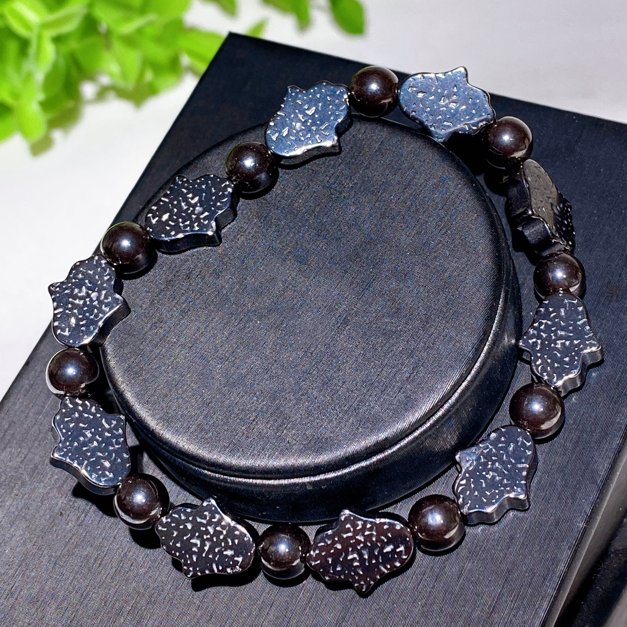 6-10mm Hematite Spiritual Bracelet for Protection & Healing