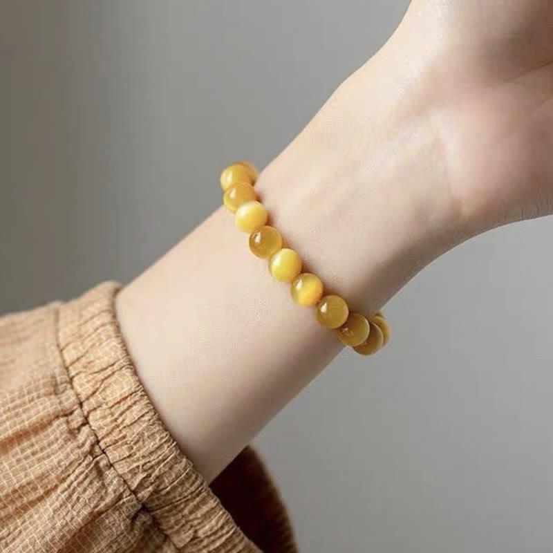 6-7mm Tiger Eye Bead Protection Bracelet for Confidence