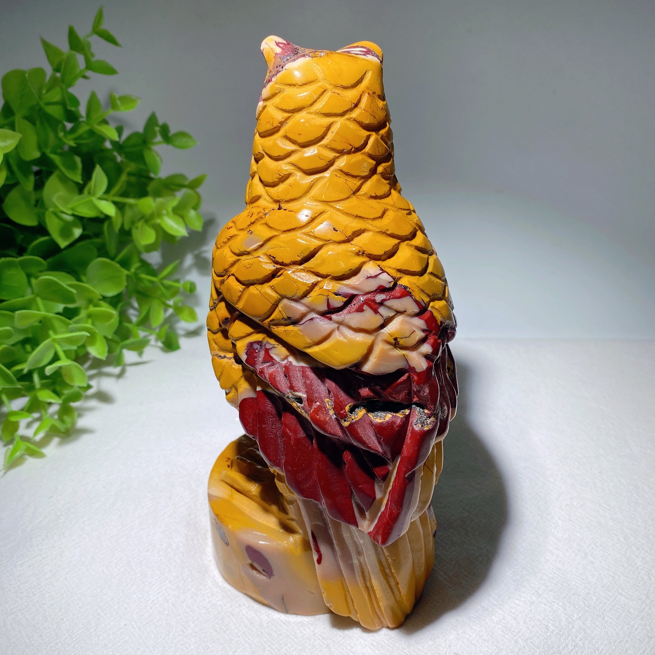 6.8 Inch Mookaite Owl Carving Spiritual Figurine