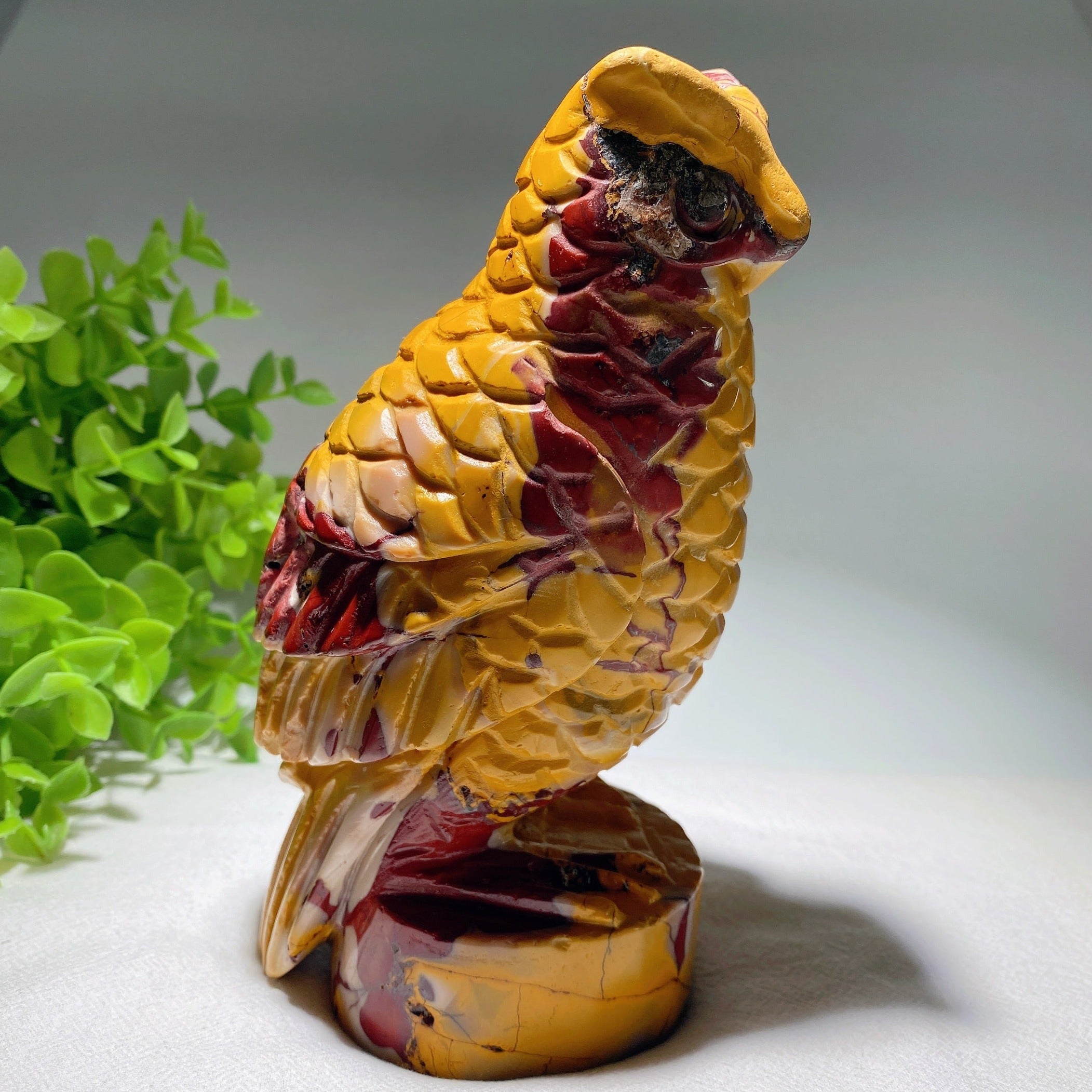 6.8 Inch Mookaite Owl Carving Spiritual Figurine
