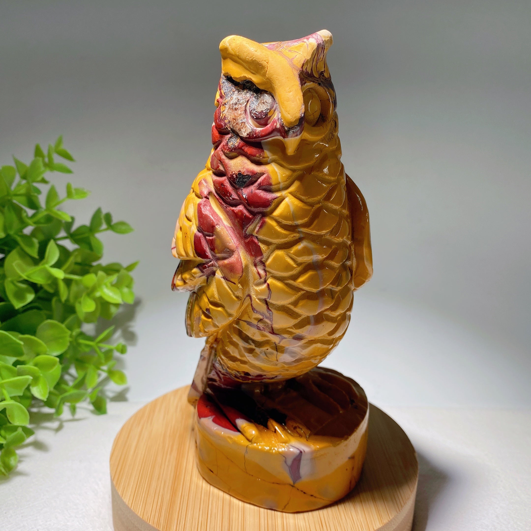 6.8 Inch Mookaite Owl Carving Spiritual Figurine