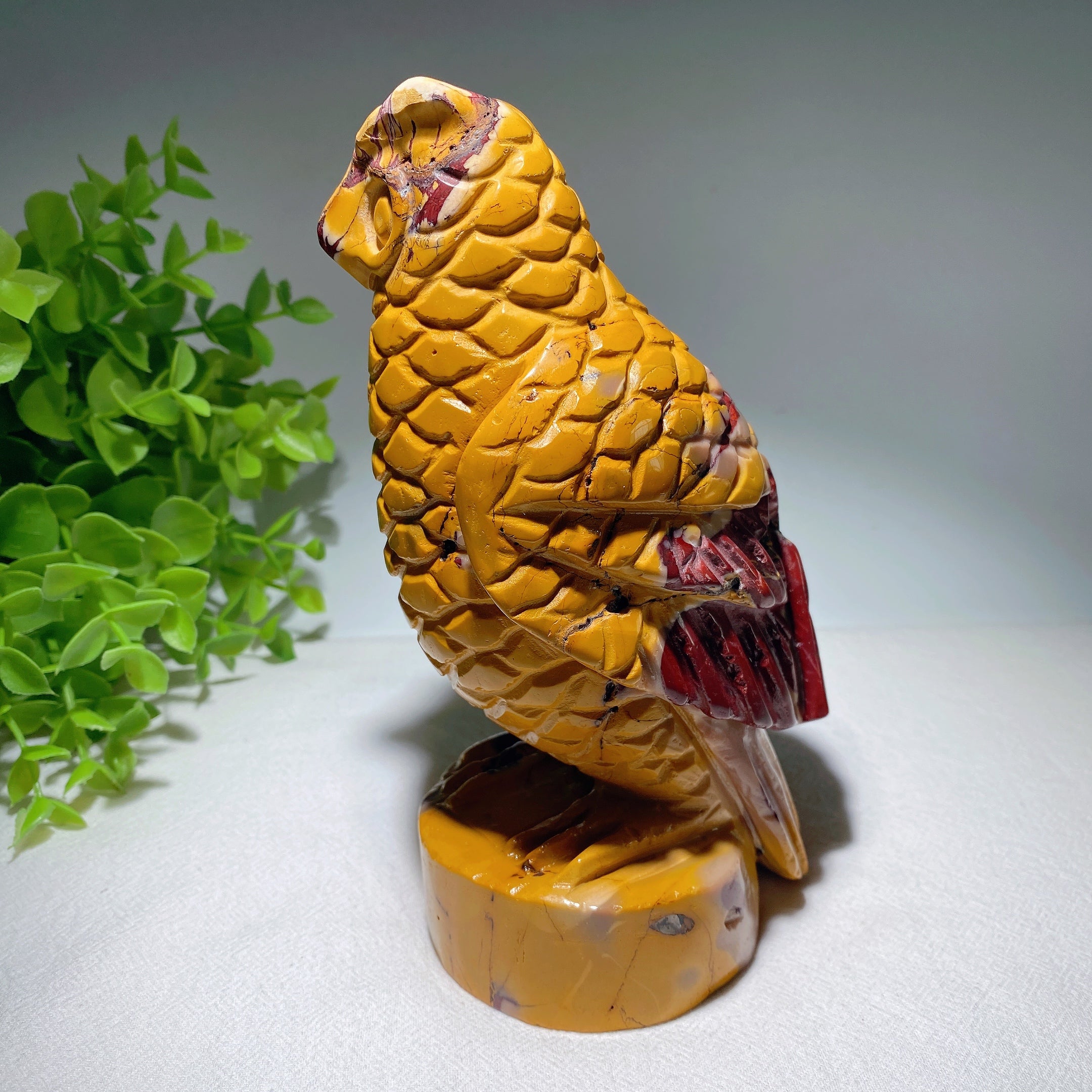 6.8 Inch Mookaite Owl Carving Spiritual Figurine