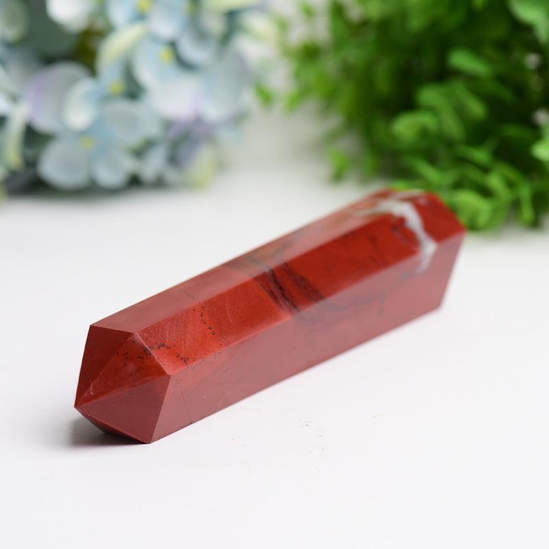 6 to 8-inch Red Jasper Crystal Tower for Healing Energy