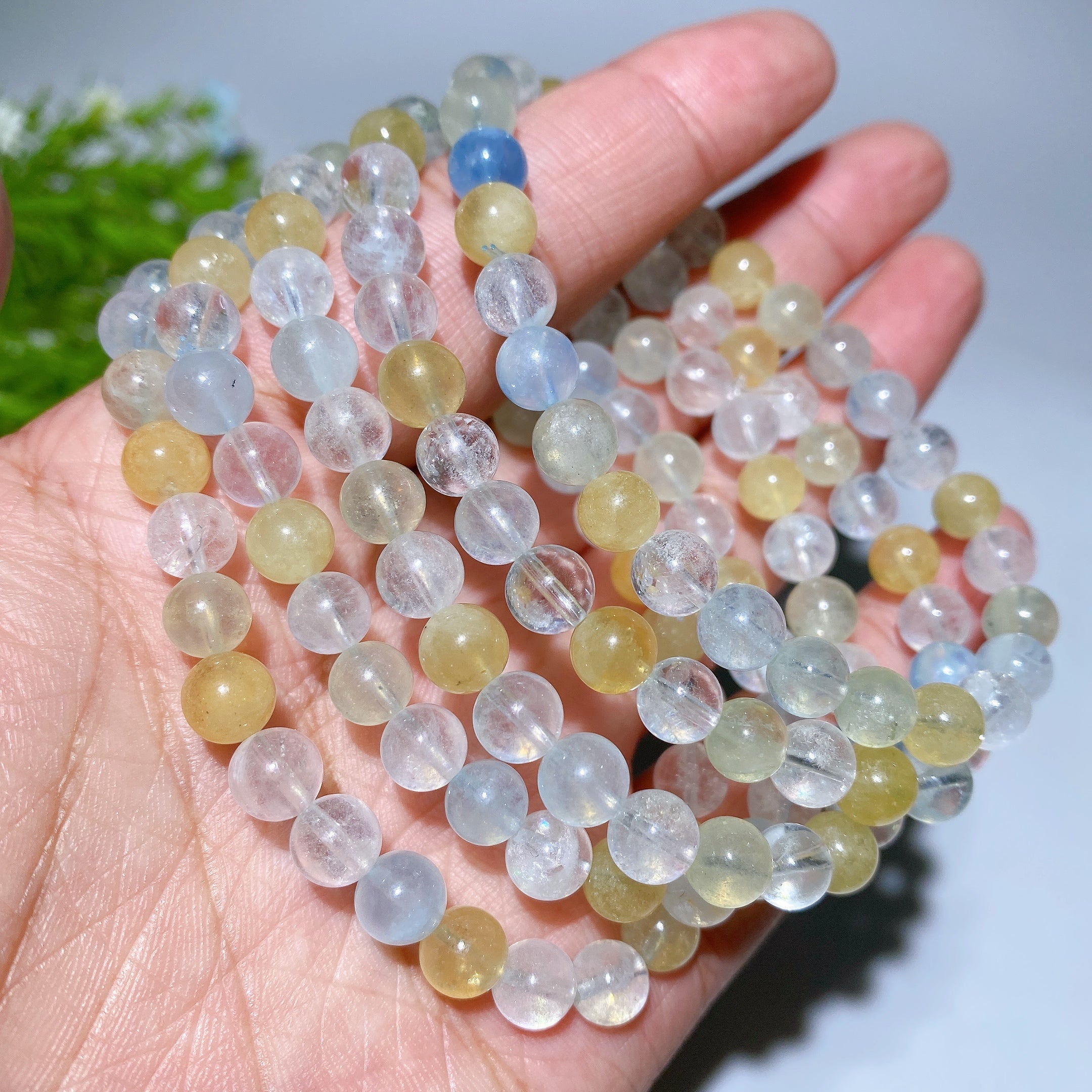 6-8mm Malachite Crystal Healing Bracelet for Balance