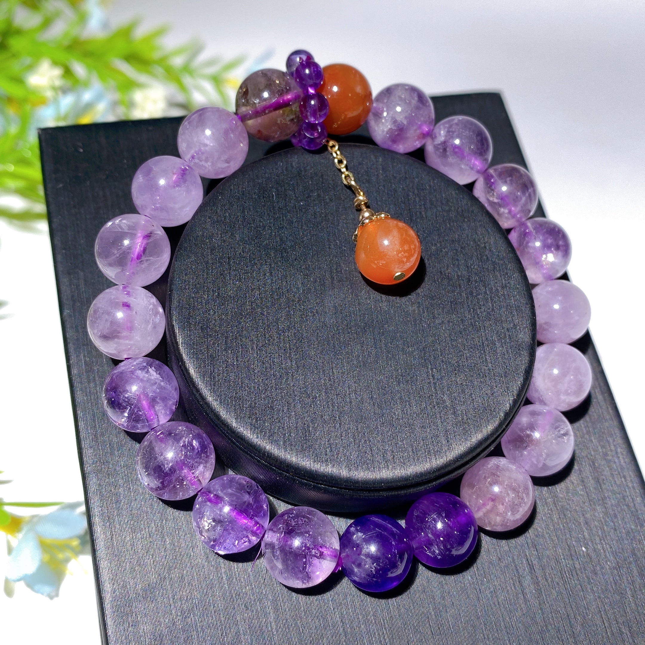 6-8mm Malachite Crystal Healing Bracelet for Balance