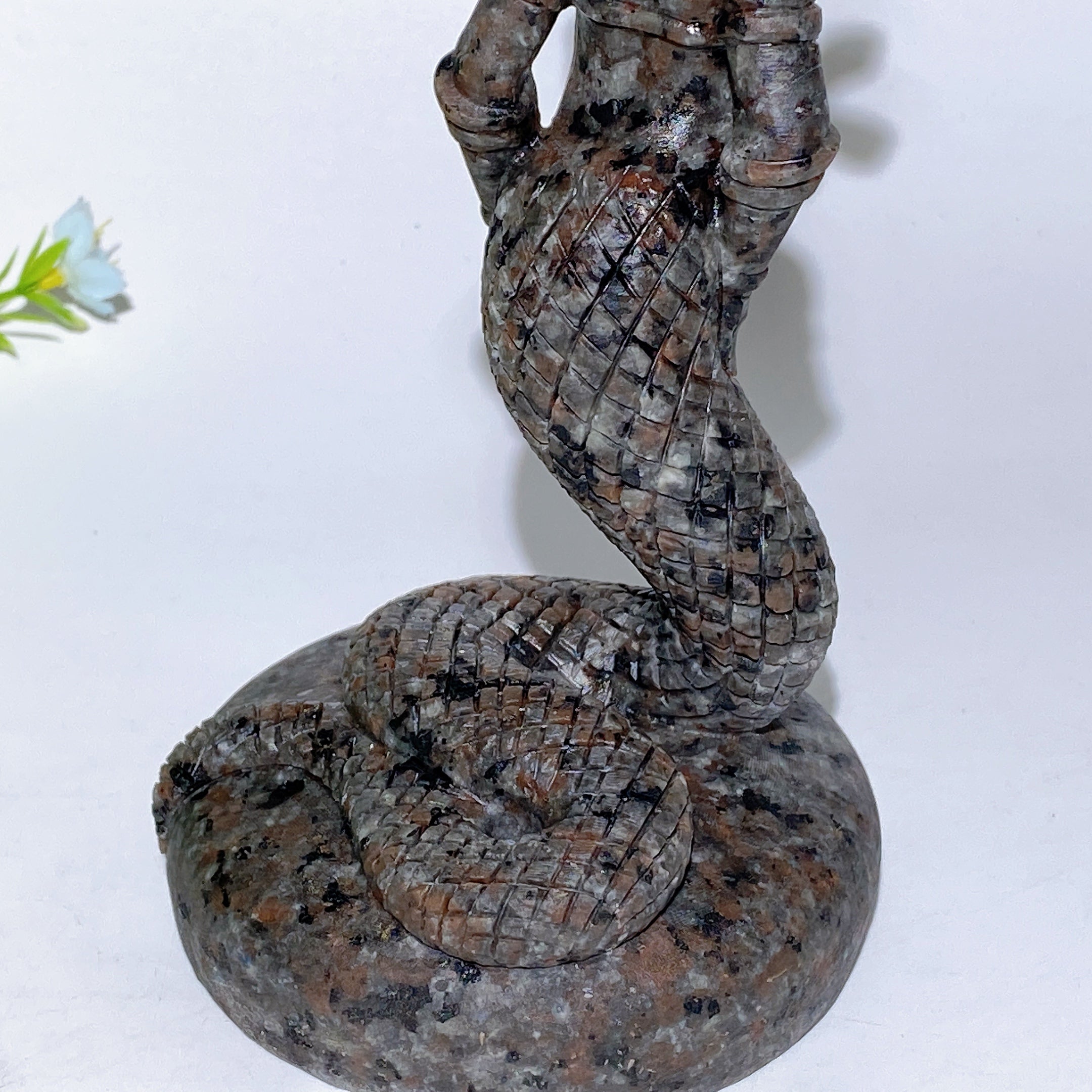 6.9 inch Yooperlite Garnet Medusa Crystal Figurine