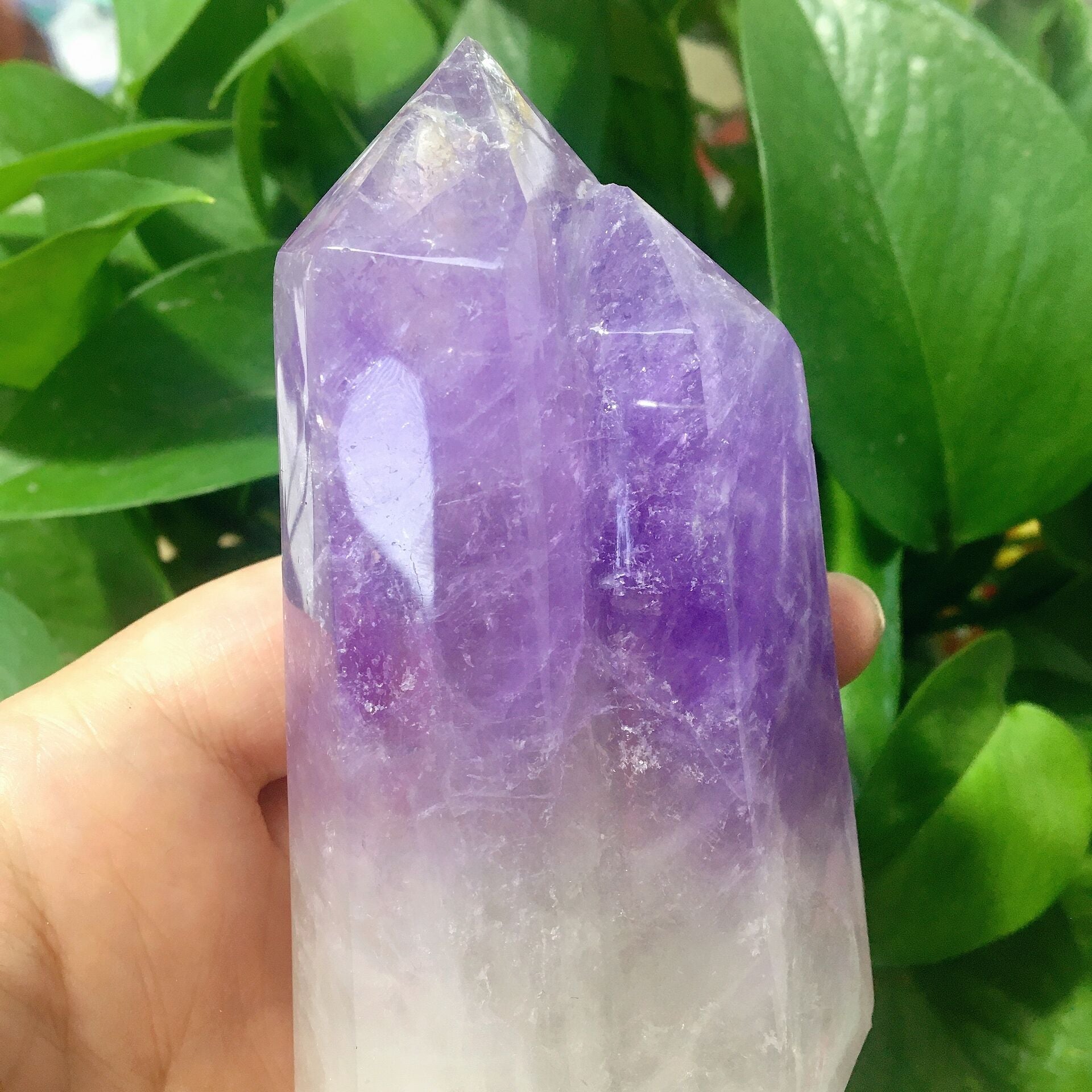 6 Inch Purple Amethyst Double Terminated Crystal Points