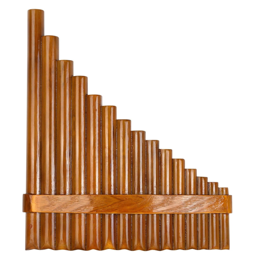 G Key Bamboo Pan Flute with descending bamboo pipes in a traditional design