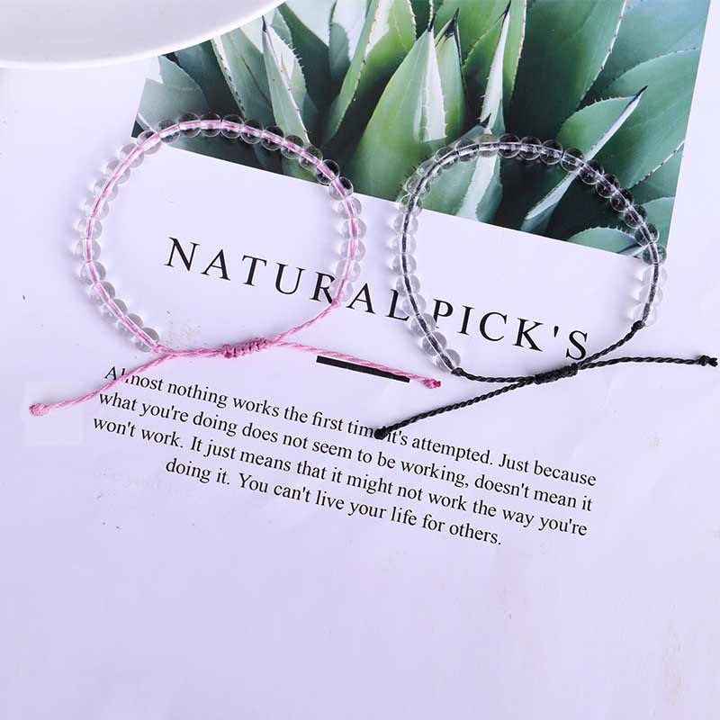 Adjustable Handmade Glass Beads Spiritual Bracelet