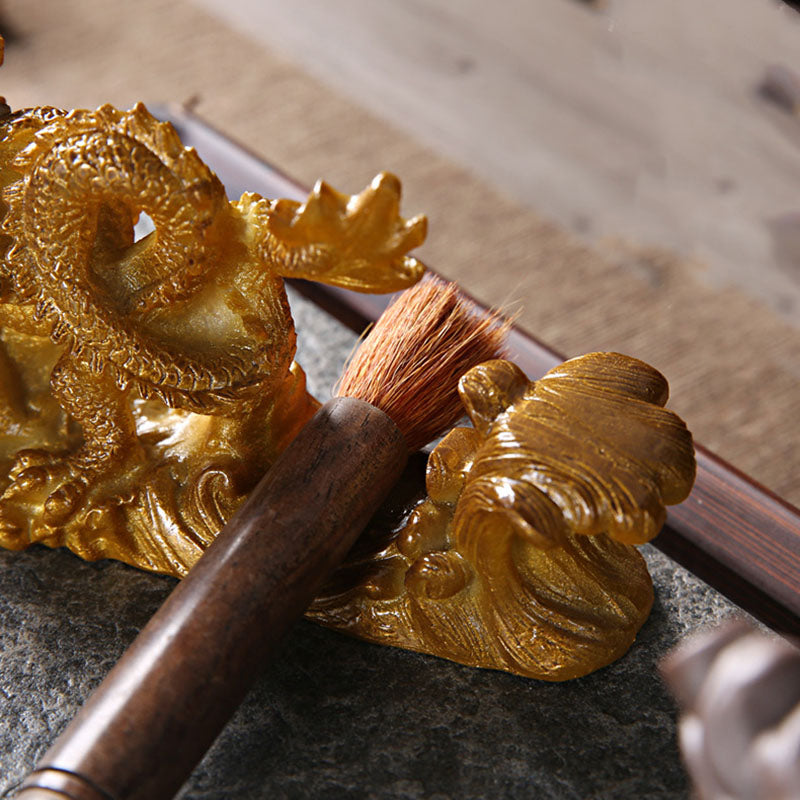 Color Changing Resin Chinese Dragon Figurine for Luck and Success