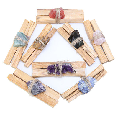 Natural Palo Santo Crystal Altar Set for Spiritual Purification