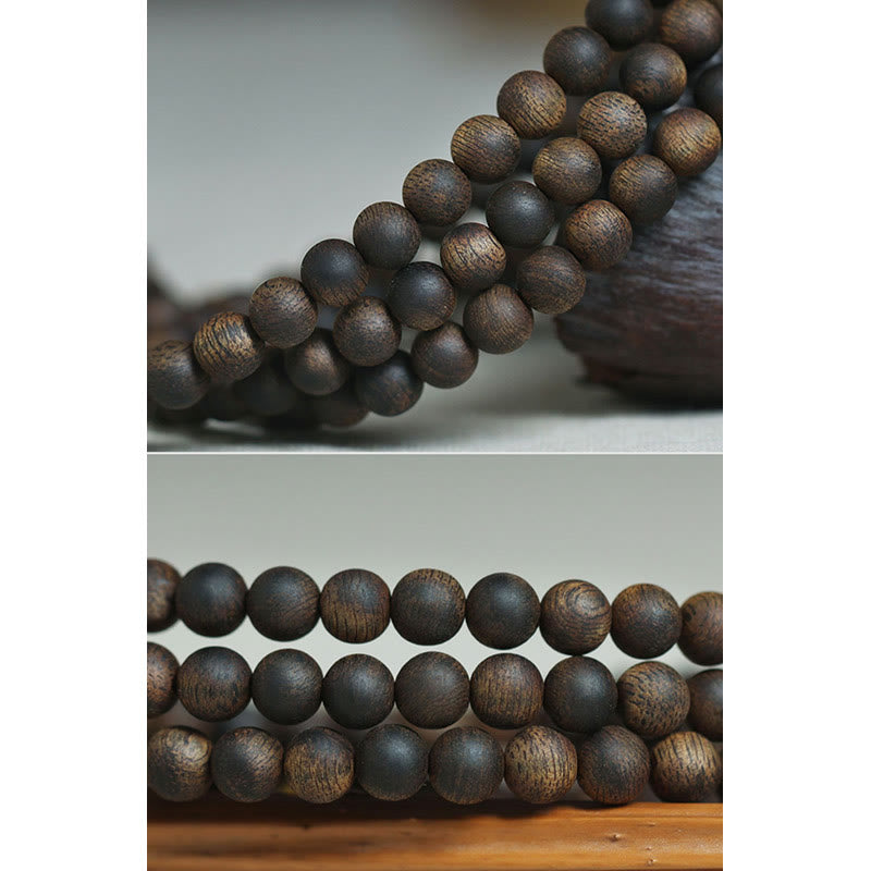 7mm Agarwood Mala Bracelet for Peace & Strength