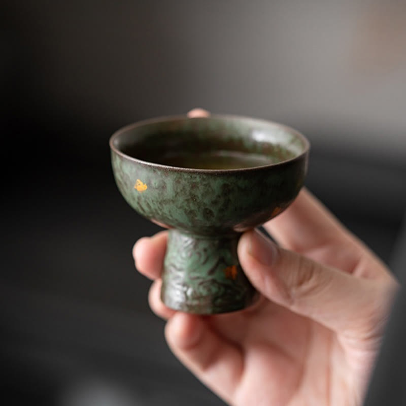 60ml Vintage Auspicious Clouds Ceramic Teacup for Tea Ceremony