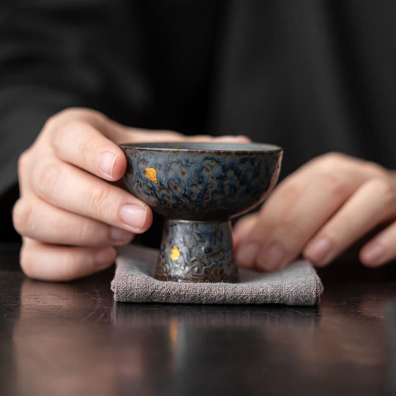 60ml Vintage Auspicious Clouds Ceramic Teacup for Tea Ceremony