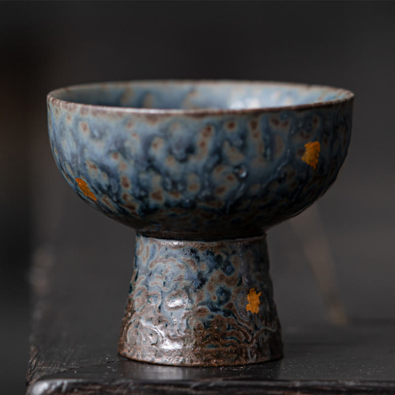 60ml Vintage Auspicious Clouds Ceramic Teacup for Tea Ceremony