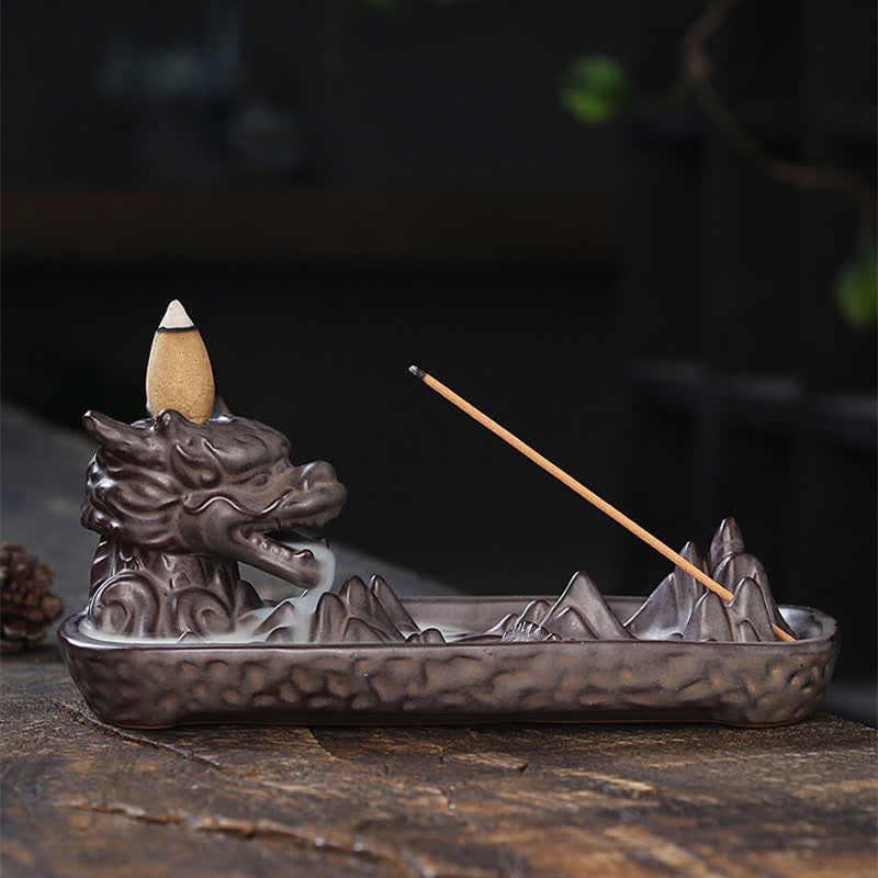 Dragon Ceramic Incense Burner | Strength & Luck Decor