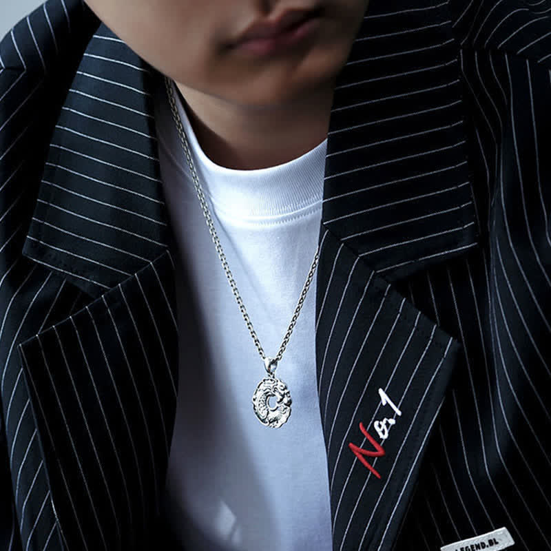 Koi Fish Dragon Peace Buckle Dragon Necklace