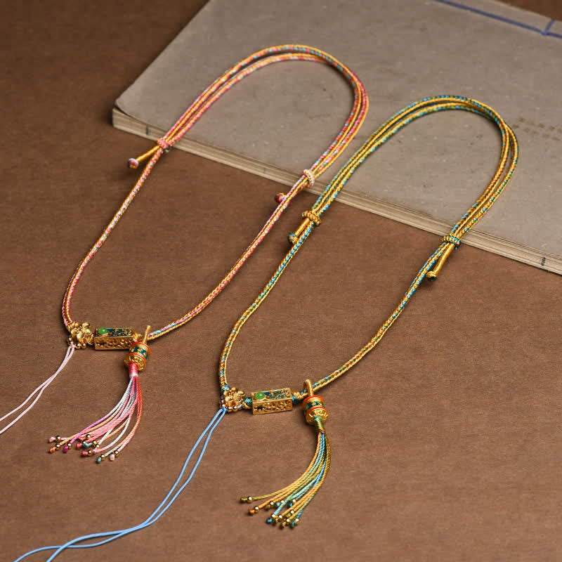 Colorful String Copper Spiritual Necklace for Wealth