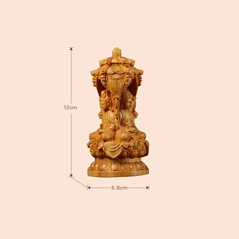 Handmade Thuja Wood Buddha Statue to Ward Off Spirits