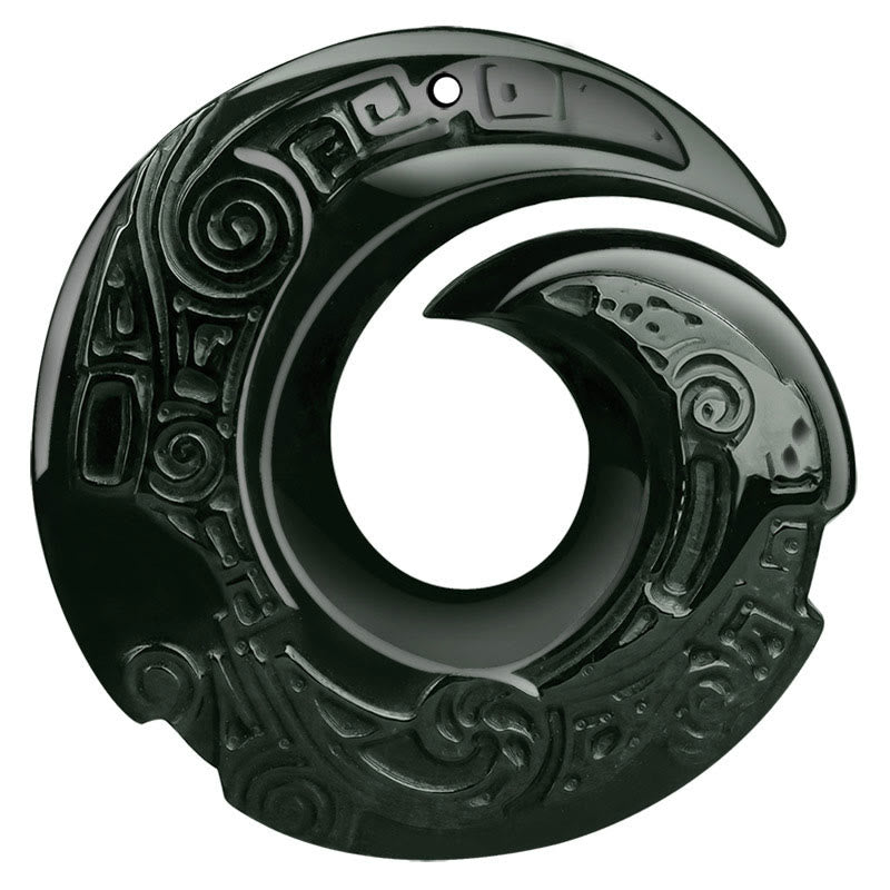 Unisex Hetian Cyan Jade Success Necklace - One's Luck Improves