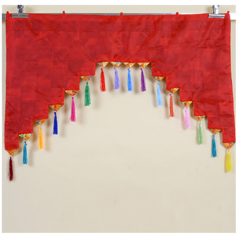 Tibetan Five Colors Prayer Altar Curtain Fabric 100x60cm