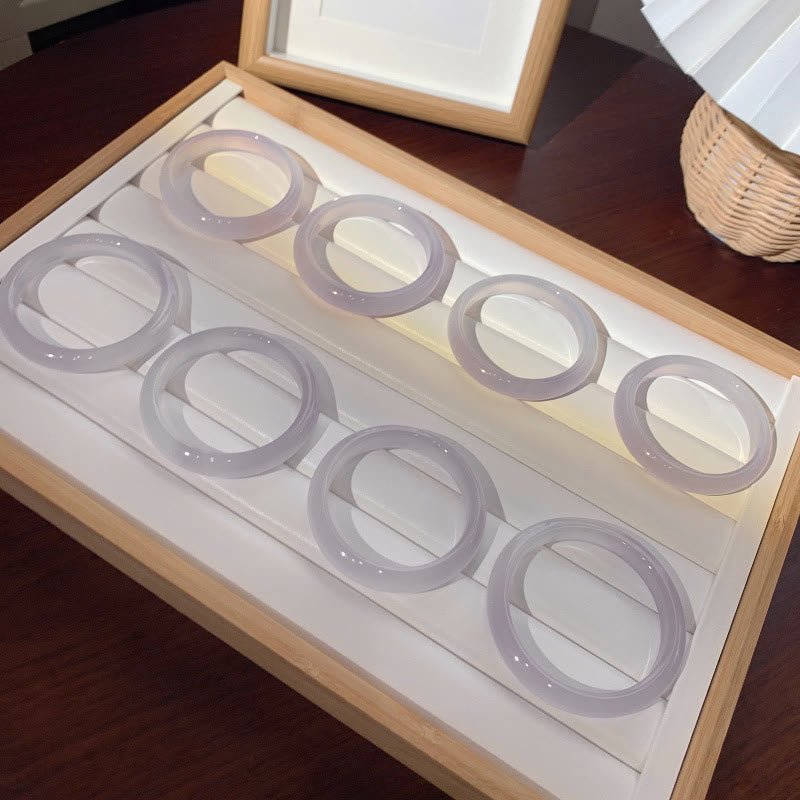 Purple Jade Protection Bracelet Bangle 55-56mm Calm Soothing