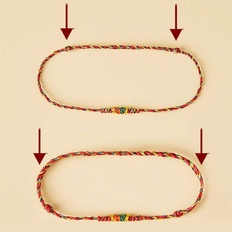 Handcrafted Koi Fish Wealth Prosperity Braided Bracelet