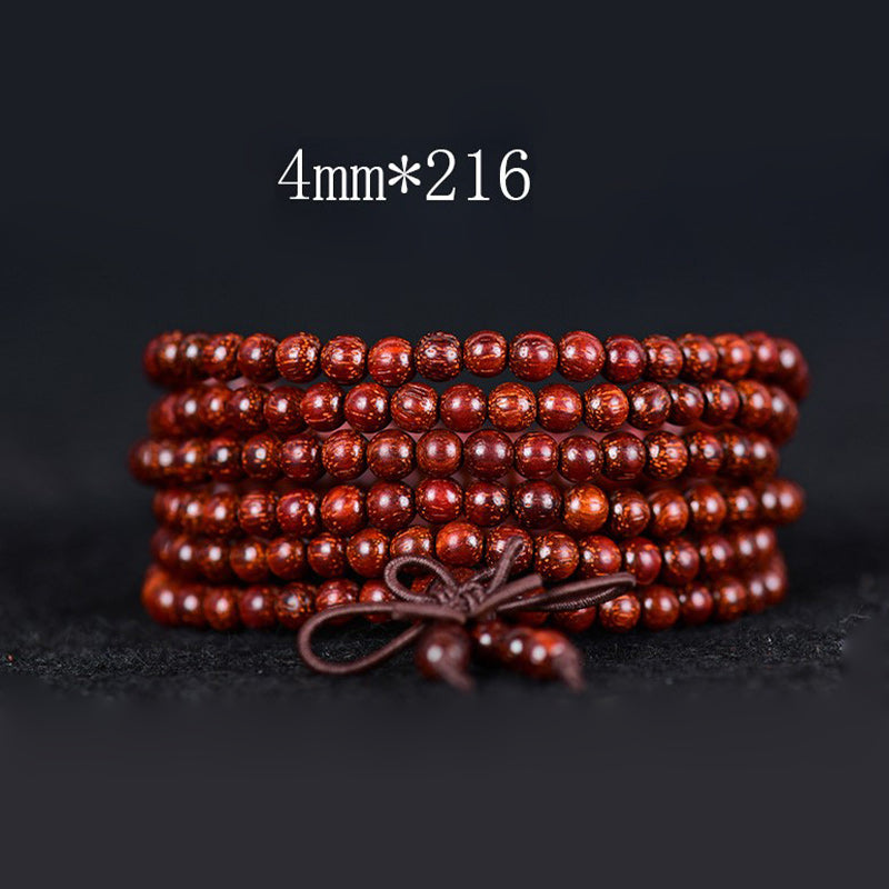 8mm Small Leaf Red Sandalwood Balance Bracelet