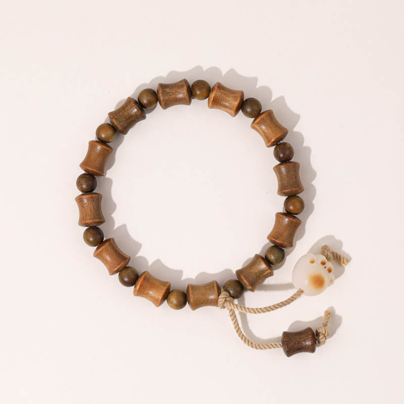 8mm Green Sandalwood Bodhi Seed Peace Spiritual Bracelet