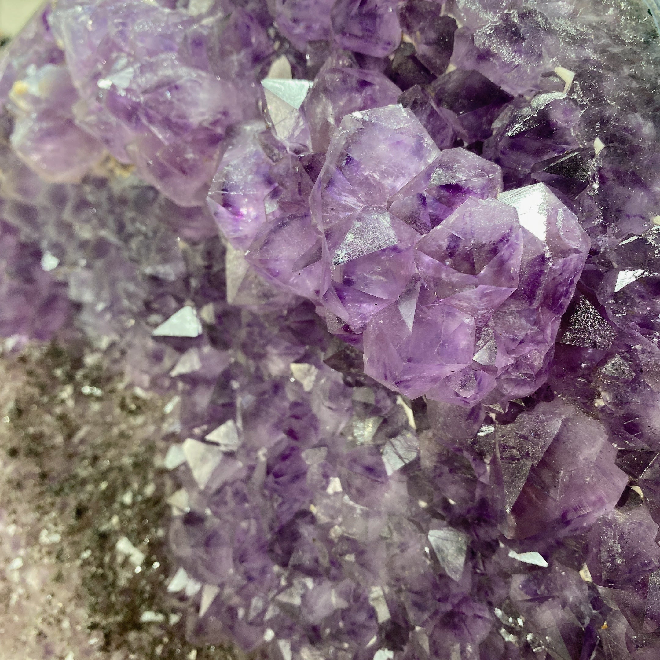 62cm Large Amethyst Cluster Heart-Shaped Crystal Specimen
