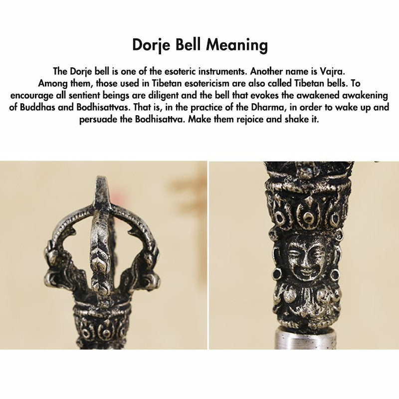 Meditation Bell and Vajra Dorje Set | Copper Ritual Supplies