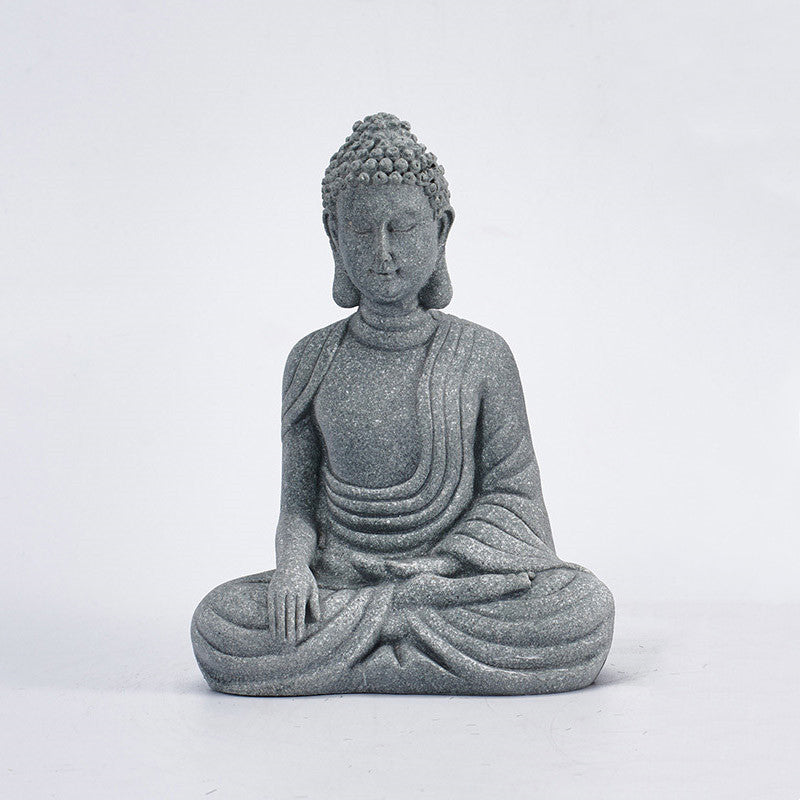 Natural Sandstone Buddha Statue | Meditation Compassion Decor
