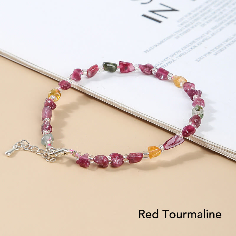 Natural Irregular Shape Crystal Bracelet for Meditation and Balance