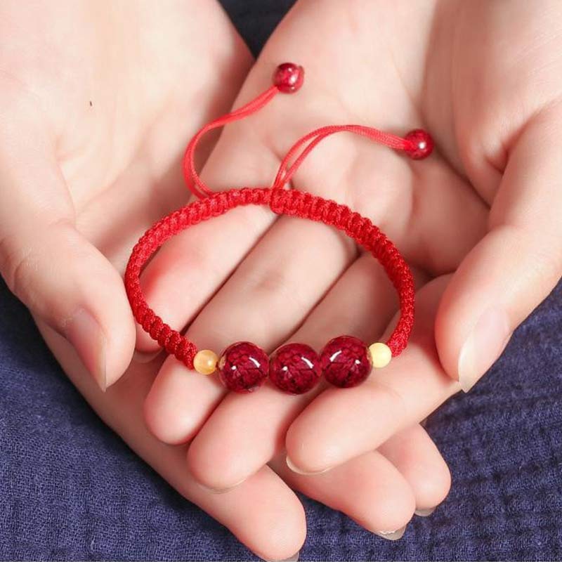 Cinnabar Bracelet for Kids | Red String Blessing Jewelry