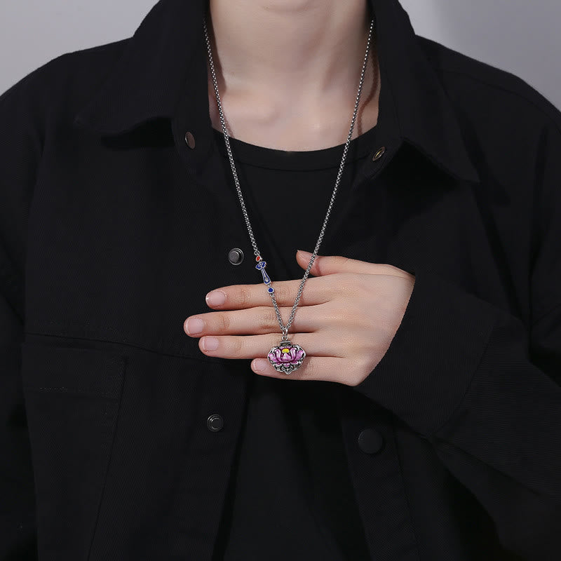 Copper Lotus Necklace for Luck & New Beginnings - Unisex