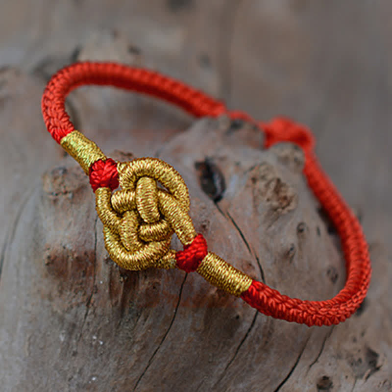 Red String Luck Strength Bracelet | Handmade Chinese Knotting