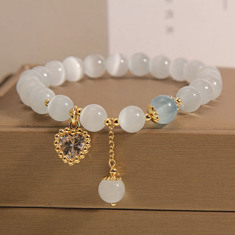 8mm Cat's Eye Spiritual Bracelet for Peace & Love