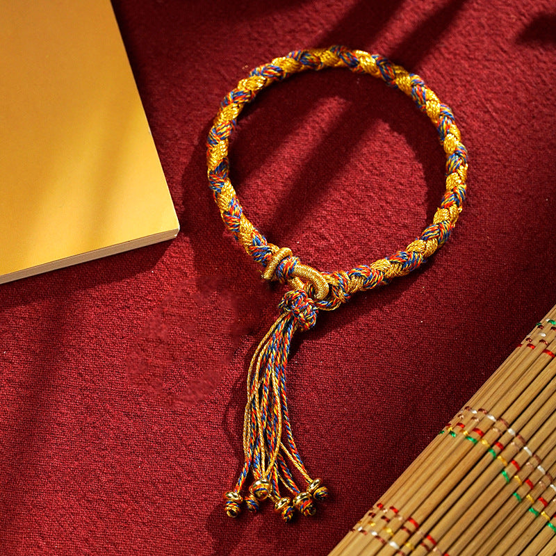 Dragon Scale Luck Bracelet with Five Gods of Wealth