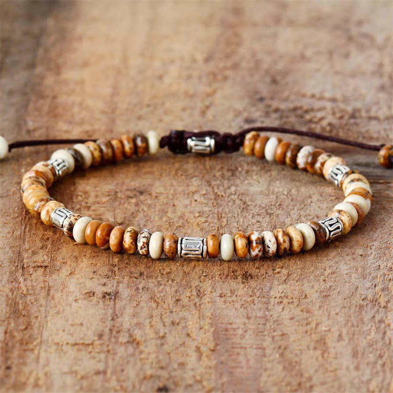 Picture Jasper Spiritual Bracelet for Positive Energy and Protection