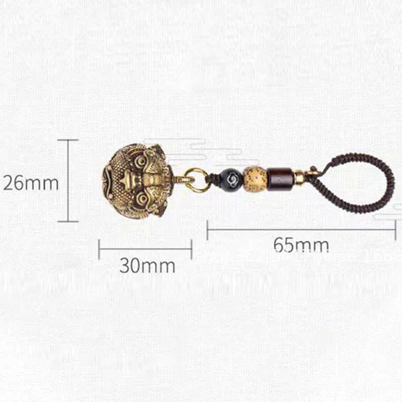 Copper Pixiu Wealth Key Chain – Luck & Protection Talisman