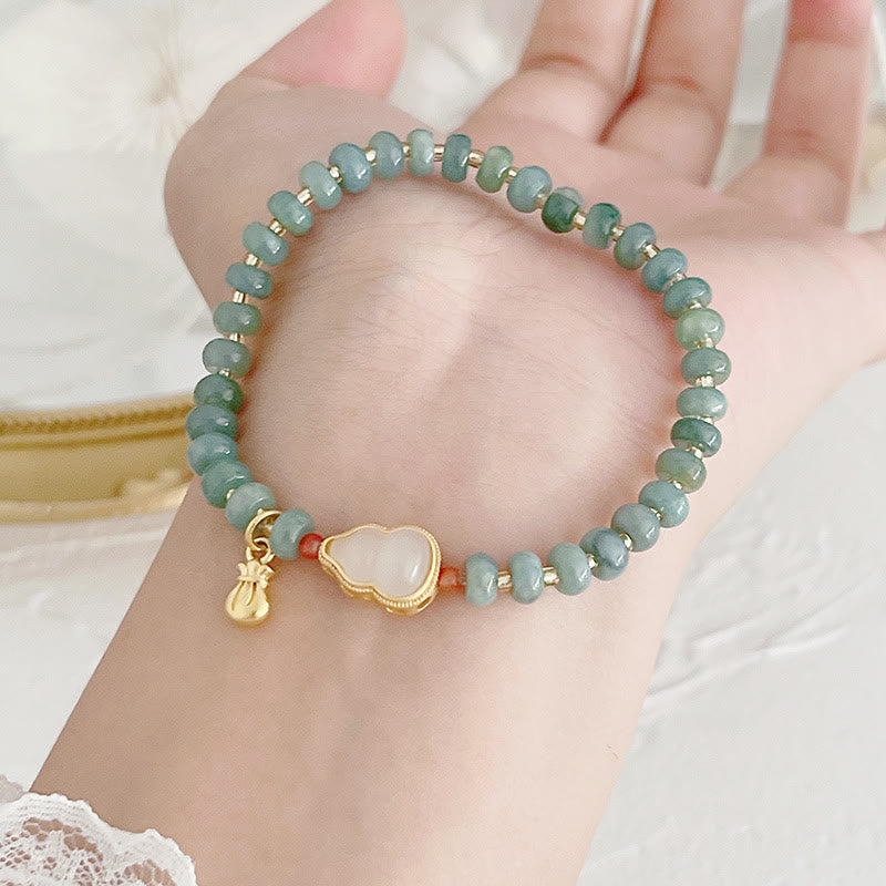 Natural Hetian Jade Prosperity Bracelet with PiXiu Charm