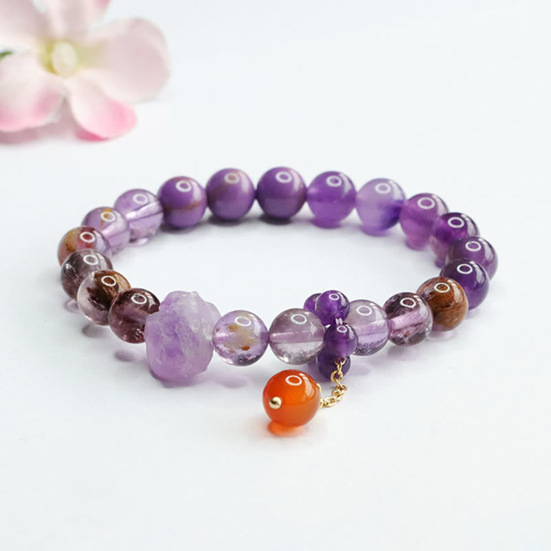 Amethyst Spiritual Awareness Bracelet 7-8mm Beads