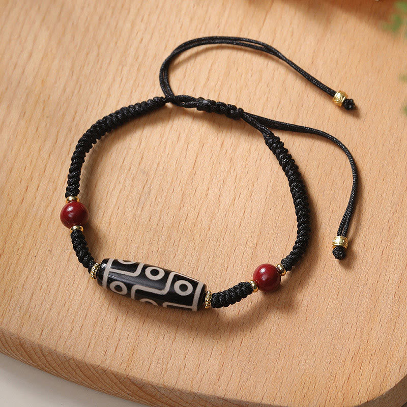 Nine-Eye Dzi Bead Spiritual Protection Bracelet