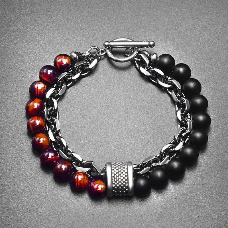 8mm Natural Tiger Eye Lazurite Protection Bracelet