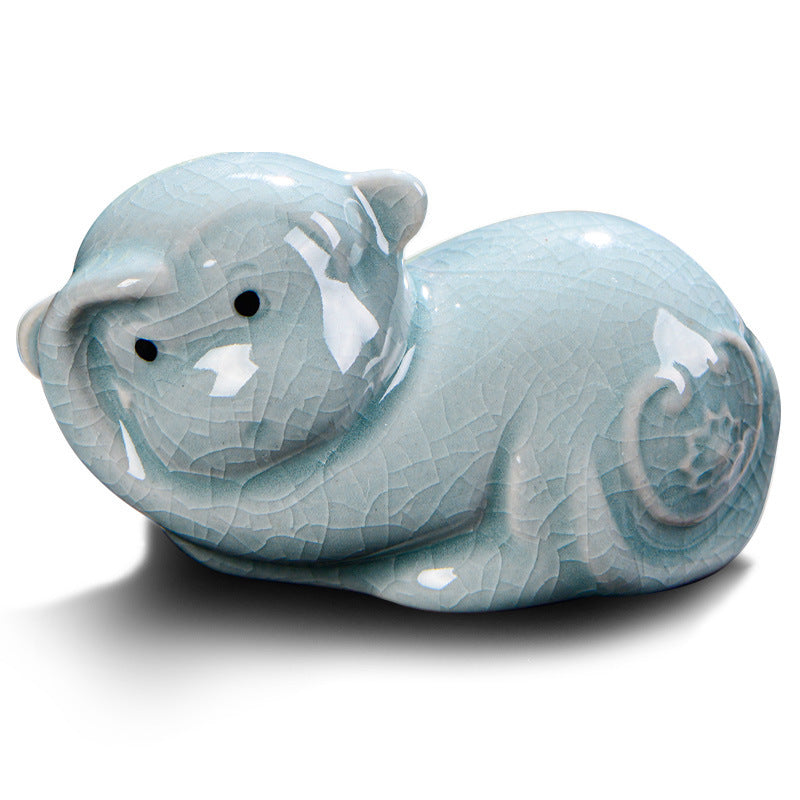 Chinese Zodiac Ceramic Tea Pet for Wealth & Prosperity
